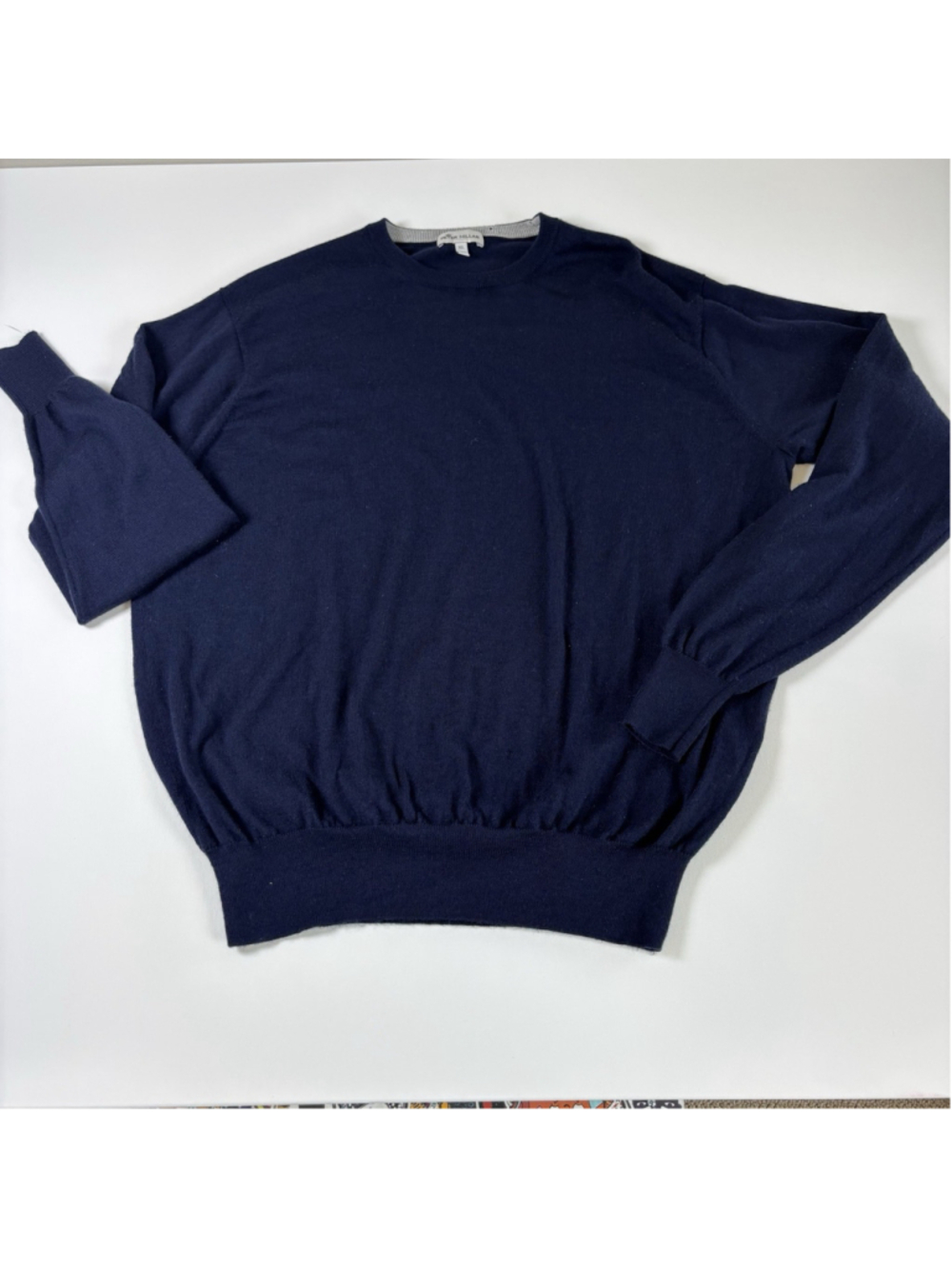 Peter Millar Crown Soft V-Neck Sweater Men’s XL Navy Blue Silk Wool Blend